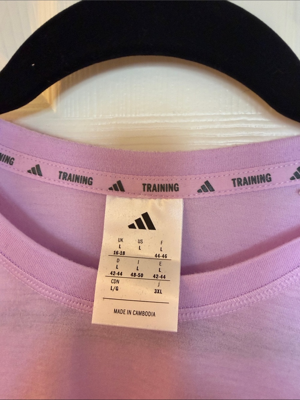Adidas Cropped Training Essentials Boxy Workout Tank Top | Lilac Bliss - Picture 13 of 14